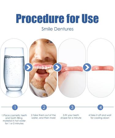 Flipped Warm Fake Teeth - 2 Pairs Cosmetic Veneers Snap-On for Women | International Shipping - Buy Online on GoSupps.com
