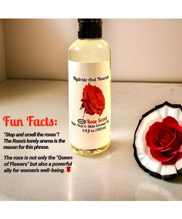 2 Pack Rose Coconut Oil Set - Roll-On Perfume & Body Oil for Hair & Skin - 3.4 Fl oz Travel Size - Buy Online on GoSupps.com