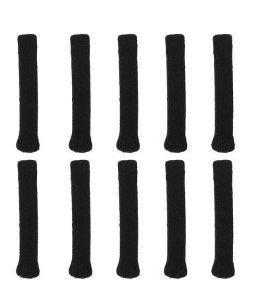 GLEAVI Glasses Ear Pads With Cotton Fabric Soft Knitted Glasses Holder Temple Tips Non-Slip Elastic Black