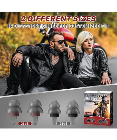 Heartrotek Motorcycle Earplugs - 2 Pairs Reusable Soft Ear Protection for Wind Noise Reduction | Ideal for Motorcycling Tours Concerts & Travel - Buy Online on GoSupps.com