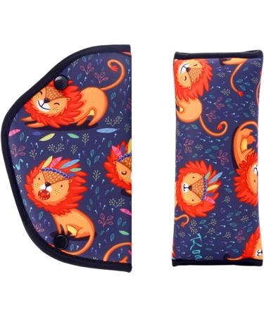 OTKARXUS Little Lion Pattern Seat Belt Pads - 2PCS Car Safety Seat Belt Pillow for Kids | Universal Shoulder Pads & Strap Cover - Car Seat Accessories - Buy Online on GoSupps.com