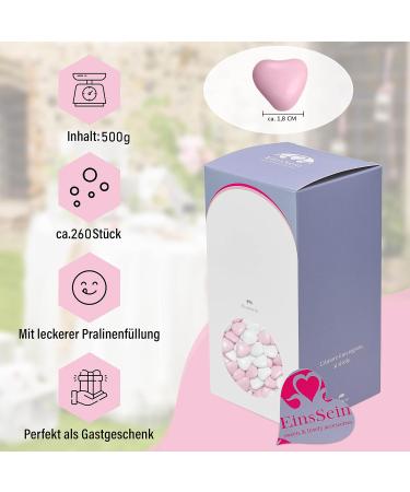 Buy 0.5kg Silver Heart Chocolate Dragees | Premium Wedding & Baptism Guest Gifts | International Shipping - Buy Online on GoSupps.com