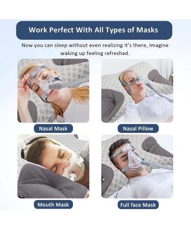 IKSTAR CPAP Pillow for Side Sleepers - Sleep Apnea Relief with Cervical Memory Foam Support - Compatible with All CPAP Masks - White - Buy Online on GoSupps.com