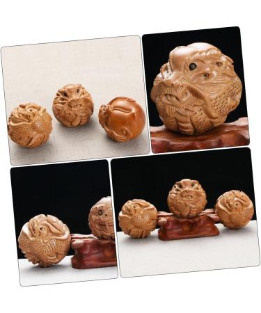 Toyvian 10 STK Handmill Deast Bath for Adults - Chinese Meditation Baoding Balls & Popuck T-Tool for Relaxation - Buy Online on GoSupps.com
