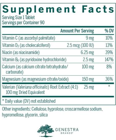 Genestra Mag Cal Plus - Magnesium Calcium Vitamin D B Vitamins & Valerian - 90 Tablets - Buy Online on GoSupps.com