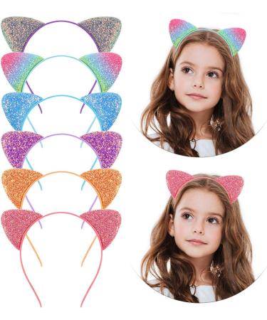 FRCOLOR Cat Ears Headband Halloween Make Up Party Favors for Adults Kids (Colored) One-sided Glitter - Buy Online on GoSupps.com
