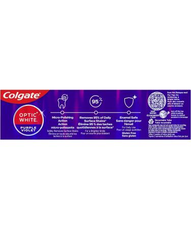 Colgate Optic White Purple Toothpaste for Teeth Whitening Mint Paste 90 mL - Whitening Toothpaste - Sensitivity and Gum Whitening Toothpaste Purple Toothpaste 90 ml (Pack of 1) - Buy Online on GoSupps.com