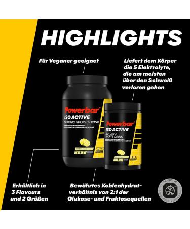 Powerbar Isoactive Lemon 1320g - Isotonic Sports Drink - 5 Electrolytes + C2MAX Lemon 1.32 kg (Pack of 1) - Buy Online on GoSupps.com
