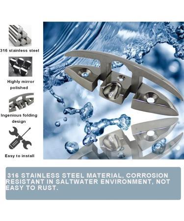 Ayunwei Marine Grade Dock Cleats 5inch/6 inch Folding Boat Cleat 316 Stainless Steel Flip Up Cleats for Boat Kayak and Decoration of 2 pcs - Buy Online on GoSupps.com
