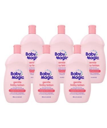 Baby Magic Gentle Baby Lotion | 16.5 oz (Pack of 6) | Vitamins & Aloe, Pink (705544), Original Baby Scent 16.5 Fl Oz (Pack of 6)