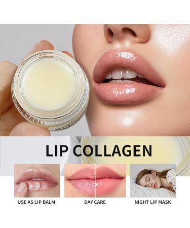 Lip Sleeping Mask Collagen Lip Balm Overnight Collagen Lip Butter with Peptide Complex Moisturizing and Nourishing for Dry Cracked Lips Lip Balm - Buy Online on GoSupps.com