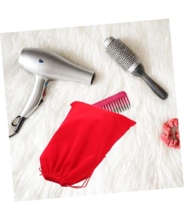 WOONEKY 3pcs Hair Dryer Storage Bag Travel Makeup Bag Organizer Blow Dryer for Curly Hair Red Flannel - Buy Online on GoSupps.com