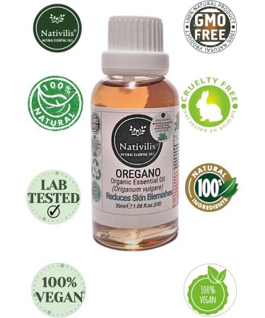 Nativilis Oregano Organic Essential Oil 30 ml (Origanum vulgare) - antioxidant antifungal anti-inflammatory properties weight management reduces skin blemishes - Copaiba Properties - Buy Online on GoSupps.com