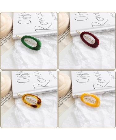 5 Pcs Marble Hair Clips - Acrylic Vintage French Barrettes for Women & Girls - Buy Online on GoSupps.com