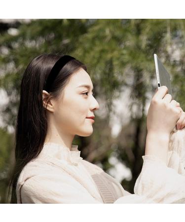 Satin Antiskid Hard Hair Bands - 10 Pcs Black | 1.2 Inch DIY Headbands for Ladies and Girls - Buy Online on GoSupps.com