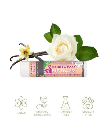 Vegan Lip Balm Set - 3 Soothing Touch Balms | Gift Bundle with Muslin Pouch | Lavender Coconut Vanilla Chai Vanilla Rose - Buy Online on GoSupps.com