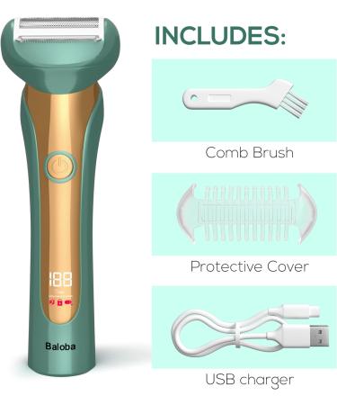 Baloba Electric Lady Shaver - 3-in-1 Bikini Trimmer for Close Shave - Rechargeable Cordless Trimmer with LED Display - Buy Online on GoSupps.com