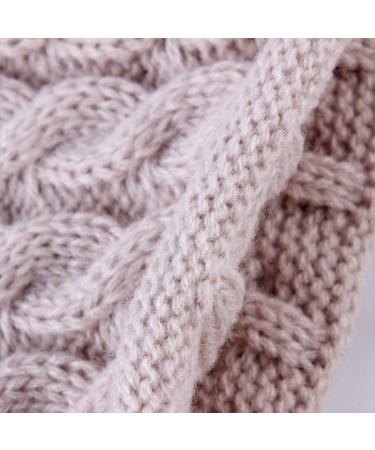 Yinuoday Toddler Baby Knit Hat Scarf Set | Winter Warm Beanie Cap with Circle Loop Scarf Neckwarmer in Beige - 2PCS - Buy Online on GoSupps.com