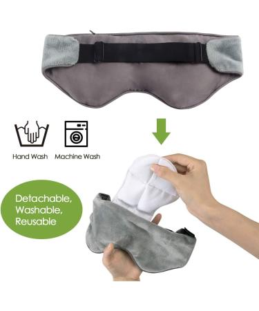 Sivio Weighted Eye Mask - Heatable & Freezable Eye Pillow for Faster Sleep - Grey - Buy Online on GoSupps.com