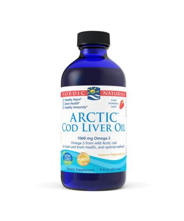 Nordic Naturals Arctic Cod Liver Oil Strawberry 8 fl oz (237 ml) - Buy Online on GoSupps.com