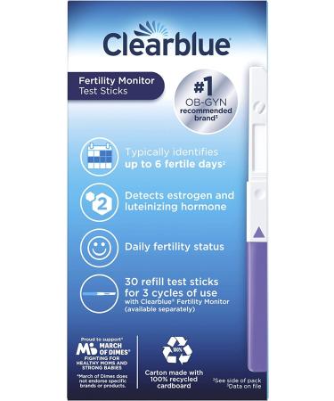 Clearblue Fertility Monitor Test Sticks - 30 Count for Fertility Testing - Buy Online on GoSupps.com