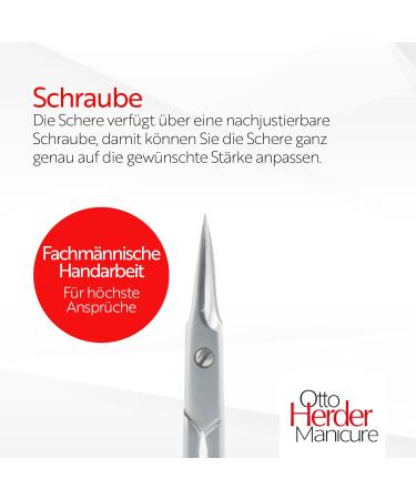 Otto Herder 9cm Extra Fine Skin Scissors from Solingen | Sharp Stainless Steel Nail Shaver with Stopper for Dead Cuticle Removal - Buy Online on GoSupps.com