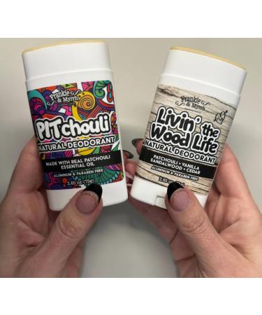 Frankie & Myrrh PITchouli & Livin the Wood Life Natural Deodorant Duo | 2 Pack Patchouli Deodorant Bundle for Freshness & Confidence - Buy Online on GoSupps.com
