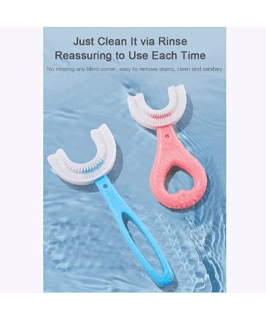 Dirk41 Kids U Shaped Toothbrush 2/4PCS - Blue 360 Oral Care for Children - Buy Online on GoSupps.com