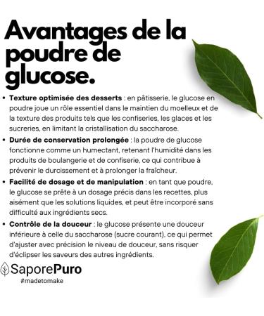 SaporePuro Glucose syrup powder 900g - ideal for desserts ice cream and sorbets - Buy Online on GoSupps.com