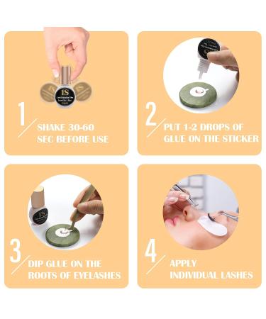 Extra Strong Eyelash Extension Glue - PINKZIO | 1 Sec Drying Time & 7 Weeks Retention | Professional Clear Adhesive for Semi-Permanent Extensions - Buy Online on GoSupps.com