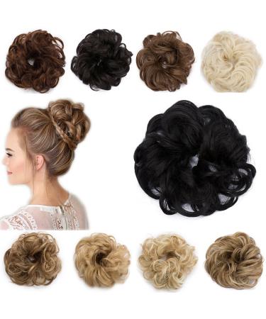 Scrunchie Hairpiece Bun/Ponytail Hair Extension Wavy Messy Bun Donut Wig - Buy Online on GoSupps.com