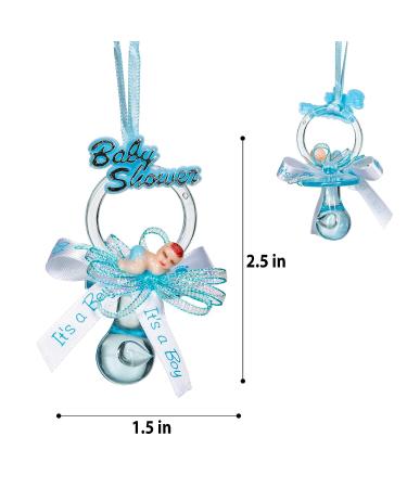 Baby Shower Party Favor Pacifier Necklace (12 Pcs.) Blue - Premium Keepsake for Expecting Moms & Guests - Gender Reveal Supplies, Decorations, Games & More - Buy Online on GoSupps.com
