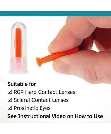 Suction Holder Inserter/Remover for Hard Contact Lens & Prosthetic Eyes | Orange | 10-Piece Set from Sports World Vision - Buy Online on GoSupps.com