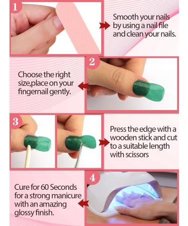 Ebanku 20 PCS Semi Cured Gel Nail Strips - Full Wraps Adhesive Stickers with Nail File - UV/LED Lamp Required - Buy Online on GoSupps.com