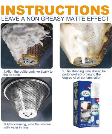 Eticole Cleaner Eticole Foam Cleaner Eticole Cleaning Foam Bubble Cleaner Foam Stain Removal Foam Cleaner No-Rinse Cleaner All Purpose Rinse Cleaning Foam (2Pcs 100ml) - Buy Online on GoSupps.com