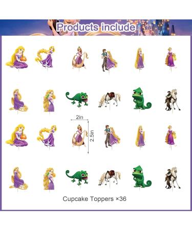 37Pcs Princess Tangled Party Cake&Cupcake Toppers for Birthday Party Supplies Boys' Theme Birthday Party Decoration - Buy Online on GoSupps.com