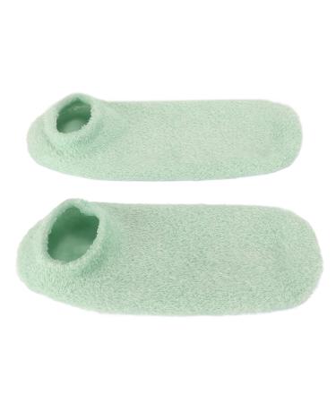 Qukaim Dry Feet Moisturizing Socks Moisturizing Foot Gel Socks Reusable Cracked Skin Care Socks Prevent Slip Foot Mask Green Remove Dry Feet 1 Pair