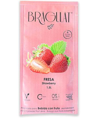 BRAGULAT | Concentrated Fruit Juice | Instant Drinks & Soft Drinks | Sugar Free & Vitamin C | Strawberry Flavored Water | 15 Envelopes - Buy Online on GoSupps.com