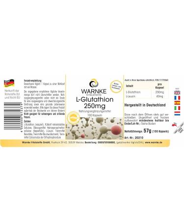 L-Glutathione 250mg - 100 capsules | Herba Direkt - Quality from German pharmacies - Buy Online on GoSupps.com