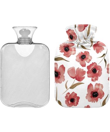 Shop Naanle 2L Hot Water Bottle - Poppy Flowers | Pain Relief for Menstrual Cramps & Heat Therapy | Large Transparent Design - Buy Online on GoSupps.com