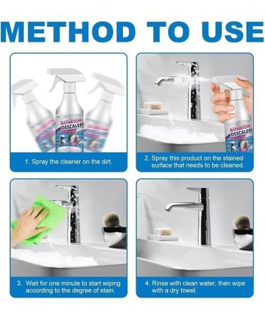 Luckydogss Stubborn Stains Cleaner - Powerful Bathroom Foaming Spray (60ml) - Effective Descaler for Tough Stains - Buy Online on GoSupps.com