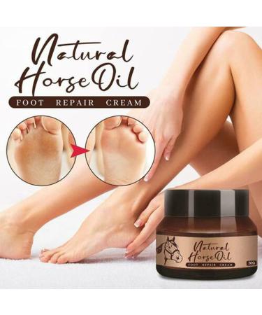 Natural Horse Oil Foot Repair Cream - Anti Cracking Skin Moisturizer for Rough Dry & Cracked Heels - 3PCS for Men & Women - Buy Online on GoSupps.com