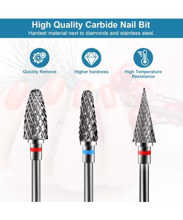 CGBE 3-Pack Nail Cutter Attachments | Tungsten Alloy Grinding Heads for Gel & Acrylic Nails | Fine & Medium Grit Hard Metal Bits - Buy Online on GoSupps.com