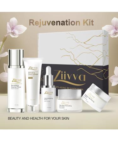5-Piece Rejuvenation Kit: Complete Anti-Aging Skincare Set - Cleanser Toner Serum Cream & Eye Cream for Radiant Youthful Skin - International Shipping Available - Buy Online on GoSupps.com