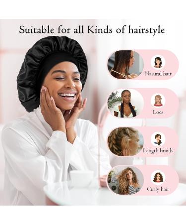 Silk Cap Satin Bonnet for Women - Set of 4 Hair Bonnets for Natural Hair - Buy Online on GoSupps.com