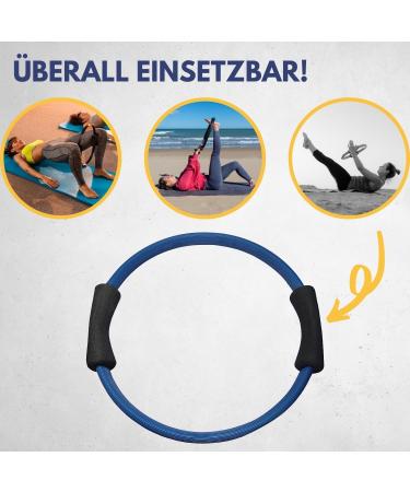 Best Sporting Pilates Power Toning Ring - 37 cm Blue | Medium Resistance Fitness Ring with Foam Handles - Buy Online on GoSupps.com