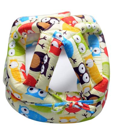 IULONEE Baby Infant Toddler Safety Helmet - Adjustable Protective Headguard for Running, Walking, Crawling - Beige Owl Design - Buy Online on GoSupps.com