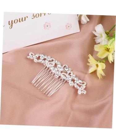 FRCOLOR Set of 2 Bridal Headpiece Rhinestone Hair Accessories Hair Clips Combs Floral Hair Comb Side Comb for Wedding Hair Tiara Bridal Comb Wedding Hair Comb Flowers Headpiece Hair Pin White - Buy Online on GoSupps.com