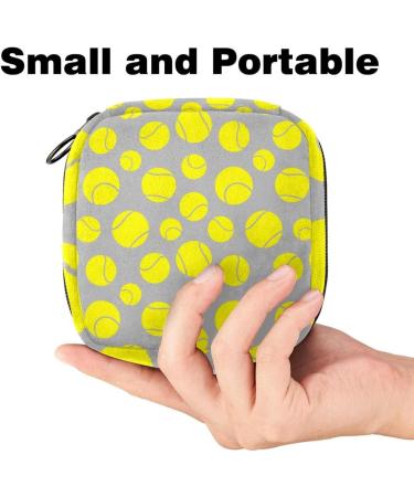 Yellow Tennis Balls & Stylish Women s Napkin Storage Bag | Portable Period Pocket for Teens & Menstrual Cup Holders - Buy Online on GoSupps.com