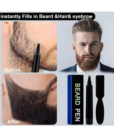 Niceram Bartstift for Men | Waterproof Beard & Hair Care Kit | Perfect Gifts for Men - Dark Brown - Buy Online on GoSupps.com